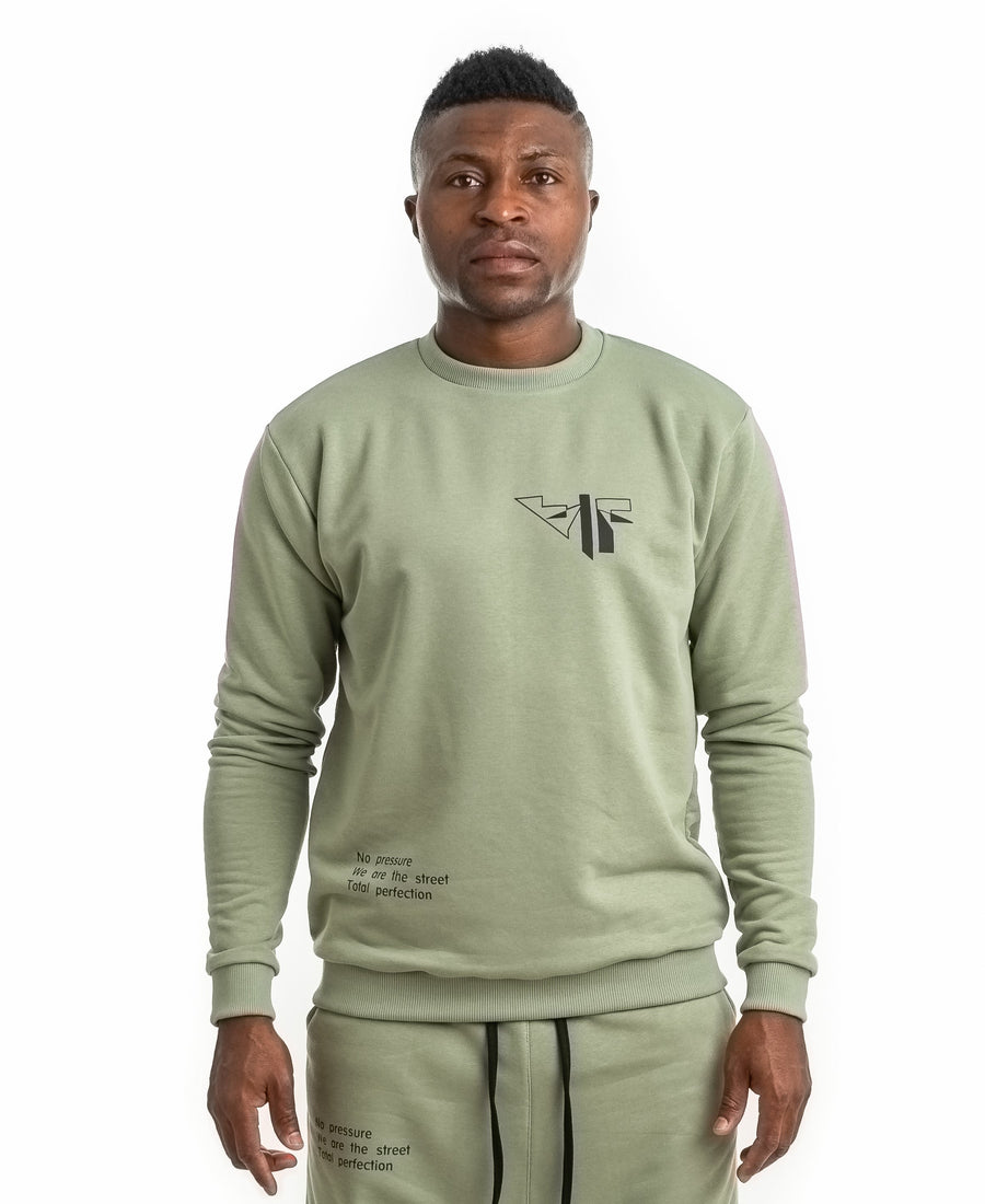 Green Sweatshirt with Printed Logo