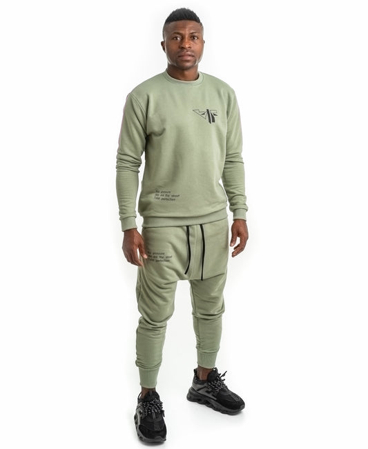 Green Tracksuit with Printed Graphic