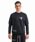 Black Sweatshirt with Printed Logo