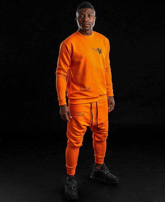 Orange Tracksuit with Printed Graphic