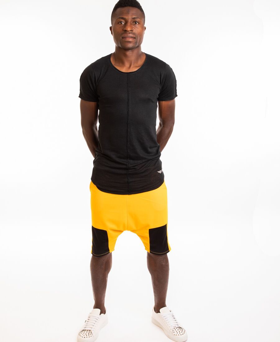 Yellow short trousers with black square - Fatai Style