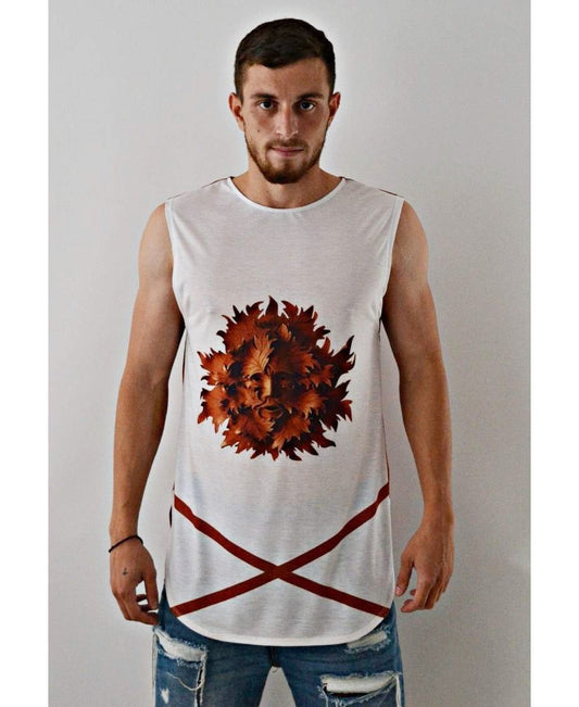 Sleeveless Top ''XBrown'' - Fatai Style