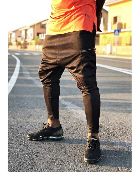Black Trousers with zip pocket - Fatai Style