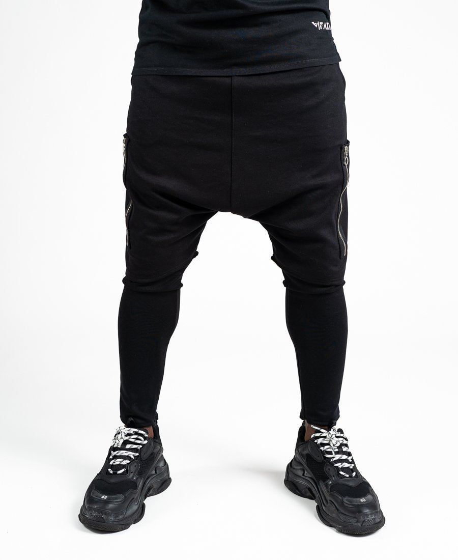 Trousers 2 in 1 short over long with zip design - Fatai Style