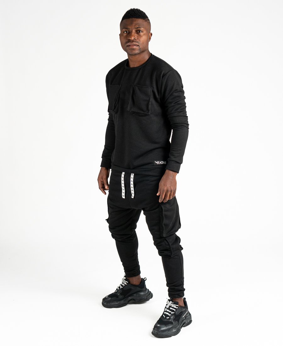 Black tracksuit with pockets - Fatai Style