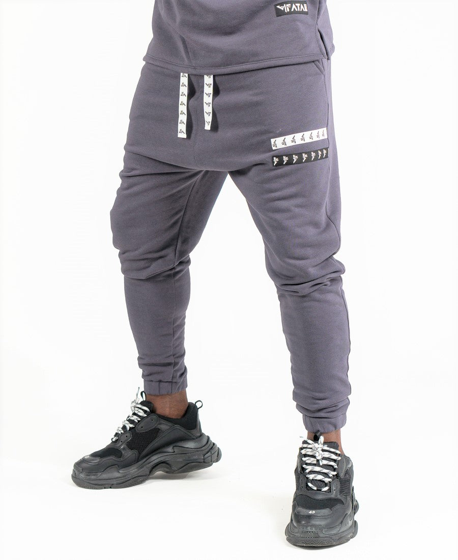 Grey trousers with double logo - Fatai Style