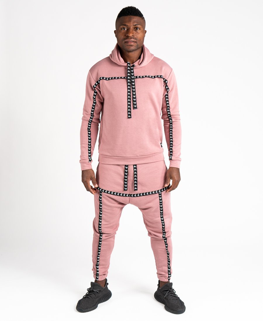Pink tracksuit with black logo - Fatai Style