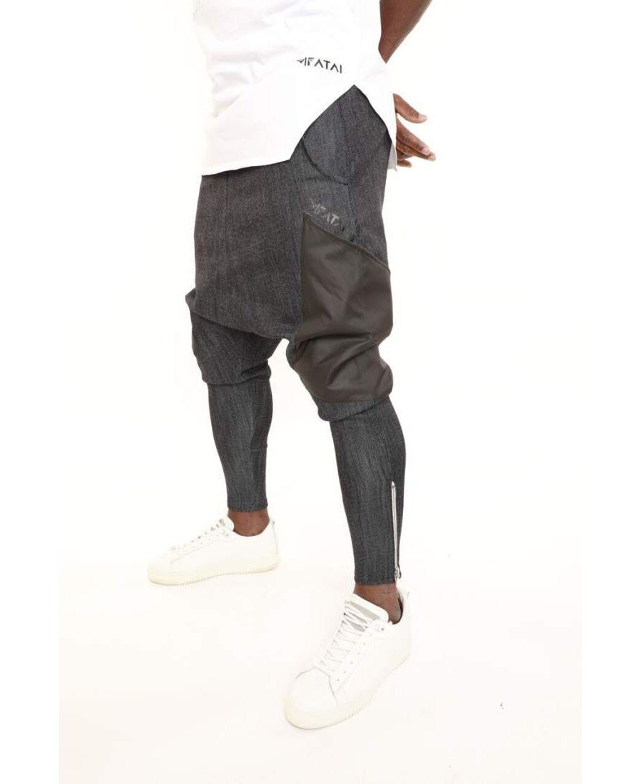 Dark blue jeans with black pockets - Fatai Style