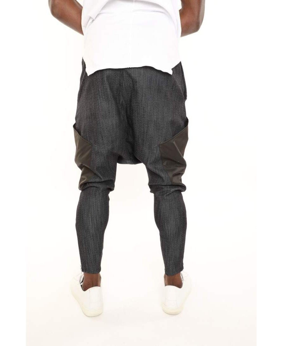 Dark blue jeans with black pockets - Fatai Style