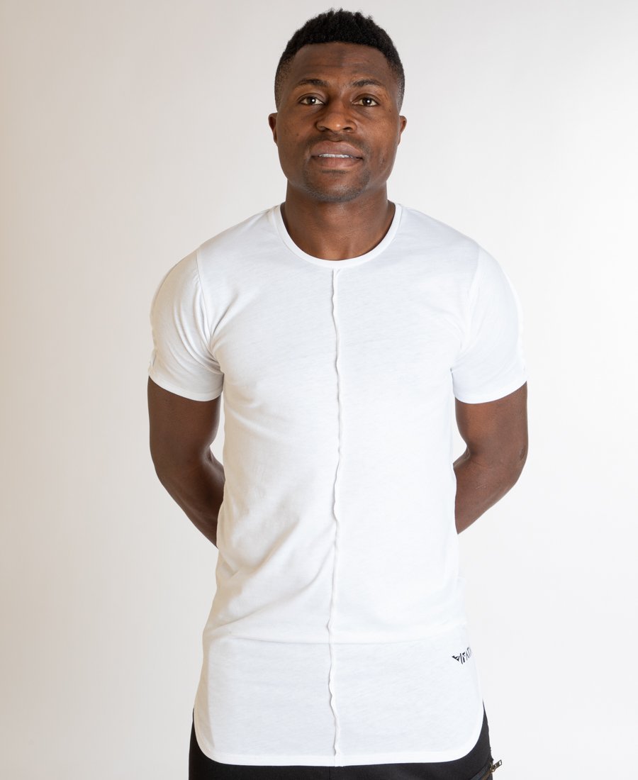 White t-shirt with designed line - Fatai Style
