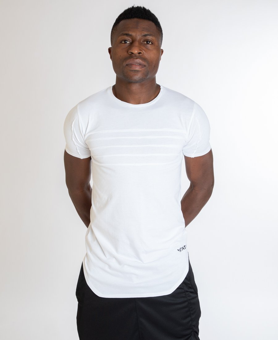 White t-shirt with horizontal design - Fatai Style