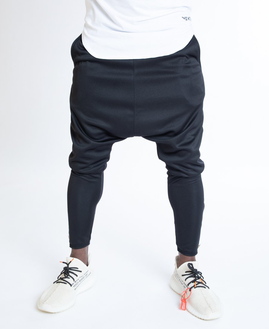 Black trousers with gold metal zip - Fatai Style