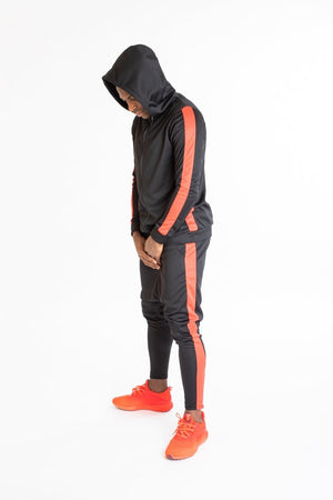 Black tracksuit with red lines side - Fatai Style
