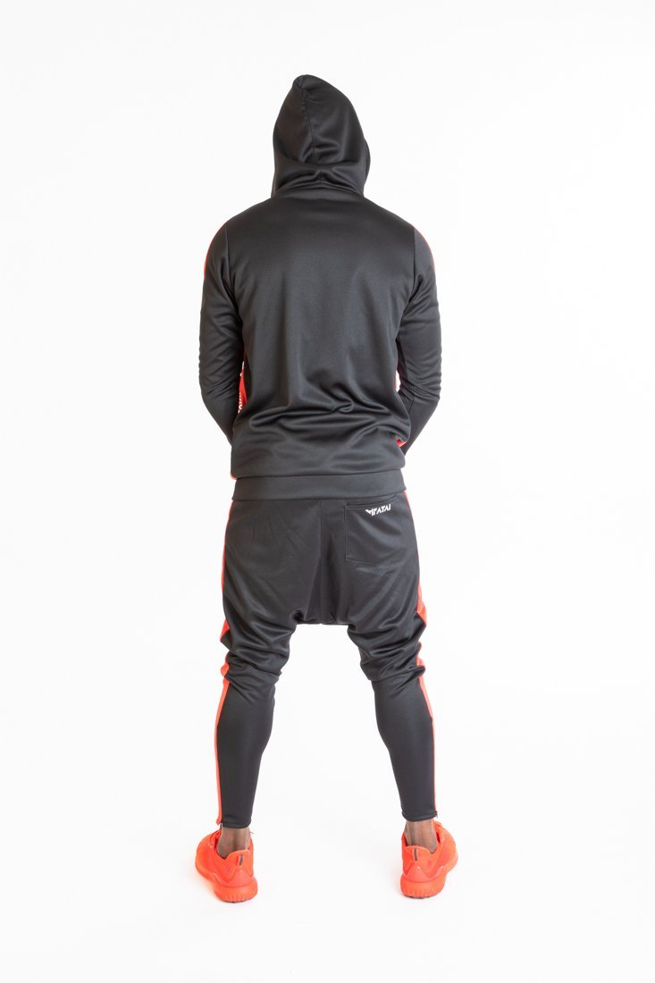 Black tracksuit with red lines side - Fatai Style