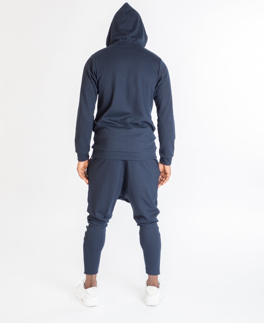 Tracksuit dark bleu with printed white lines - Fatai Style