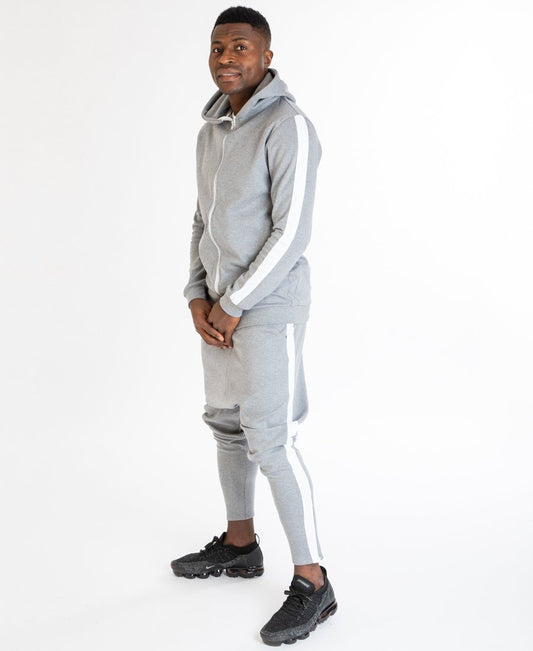 Grey tracksuit with white lines - Fatai Style