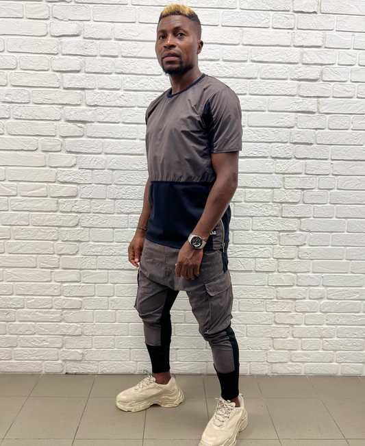 Compleu - combinatie bumbac/fas