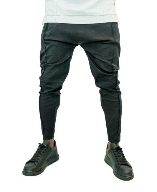 Blugi elasteci cu model fata/spate (negru in degrade)