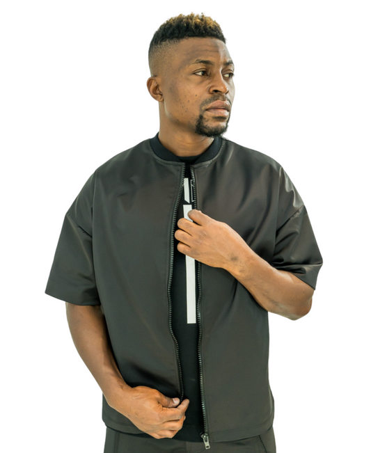 Bluza stil jacheta cu maneca scurta (casual/elegant)