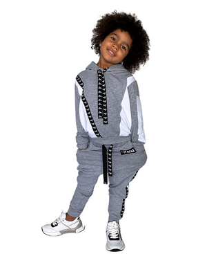 Trening gri unisex (bluza+pantalon)