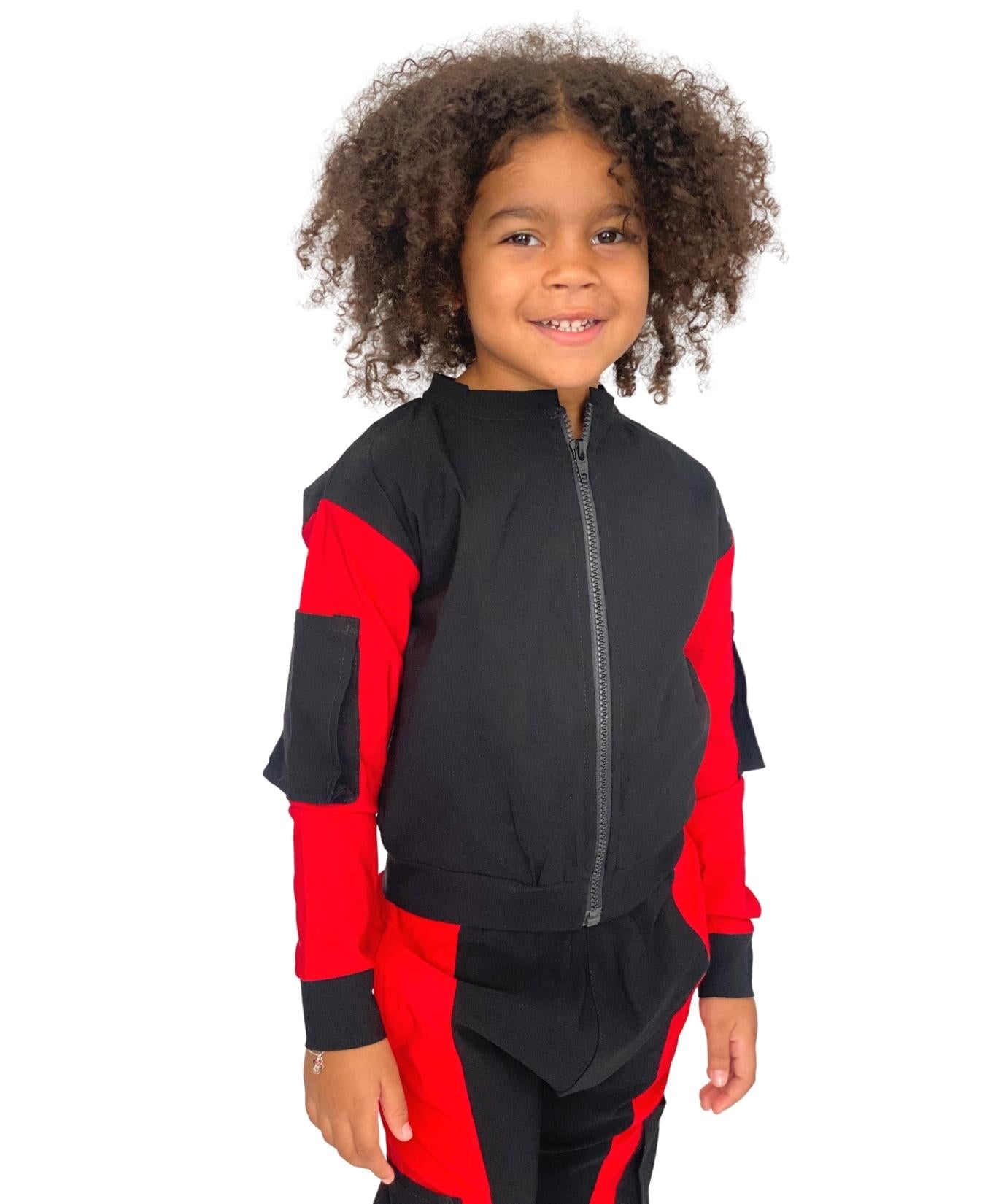 Bluza unisex negru/rosu - tip ghiozdan