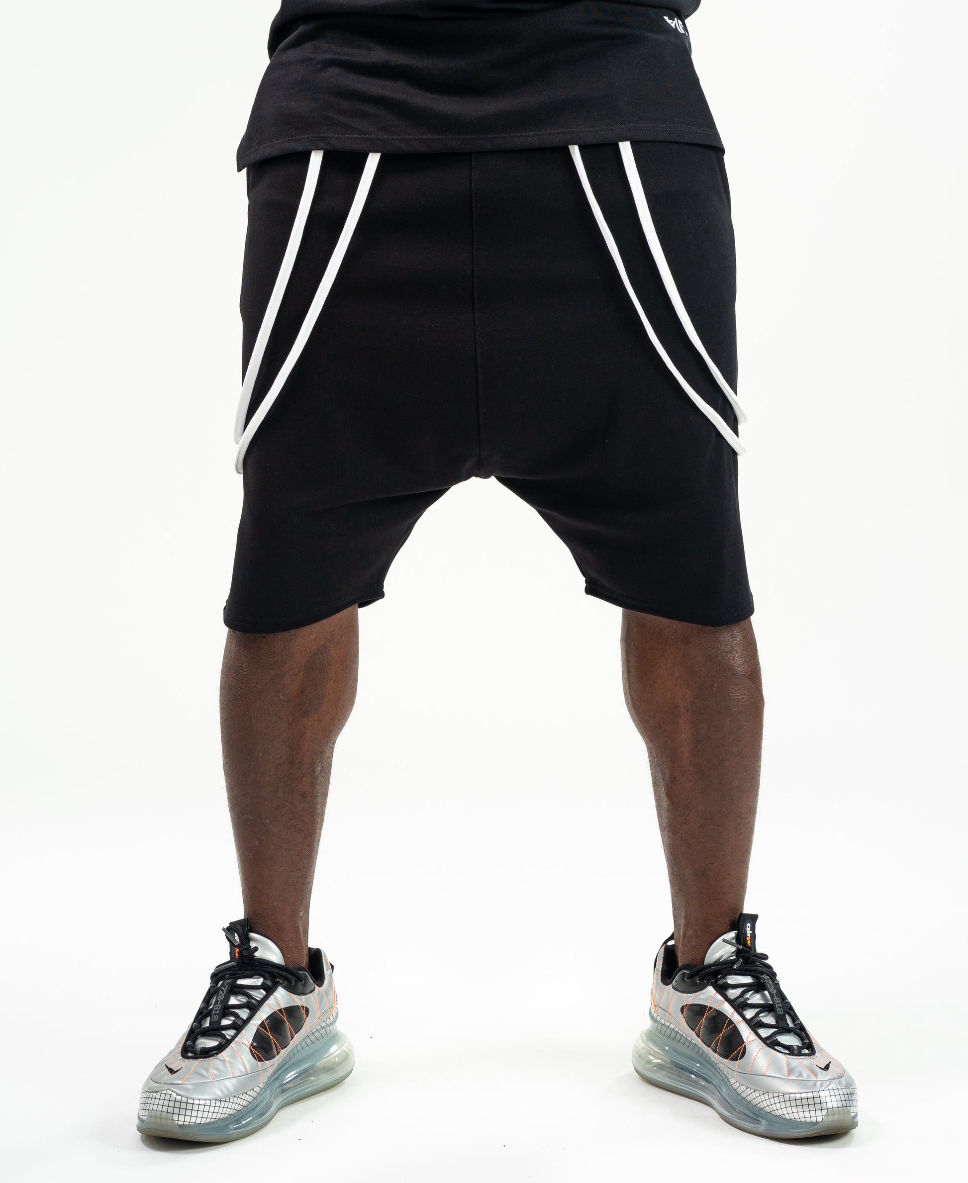 Short Black Trousers with double white design - Fatai Style