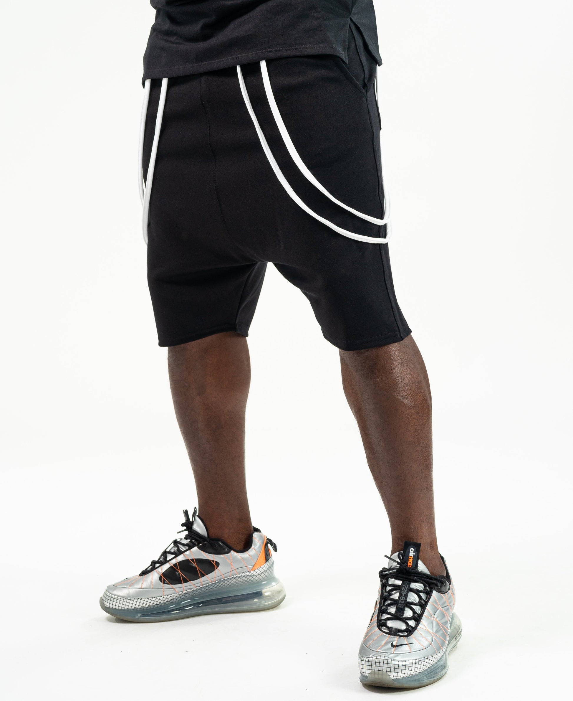 Short Black Trousers with double white design - Fatai Style