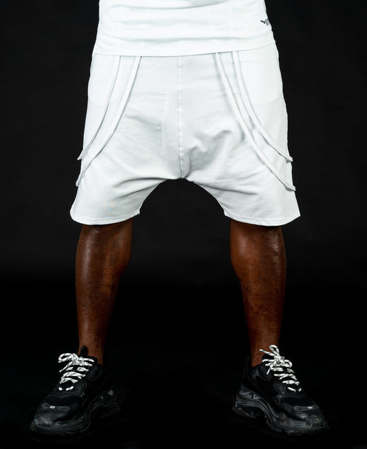 Short white trousers with double white design - Fatai Style