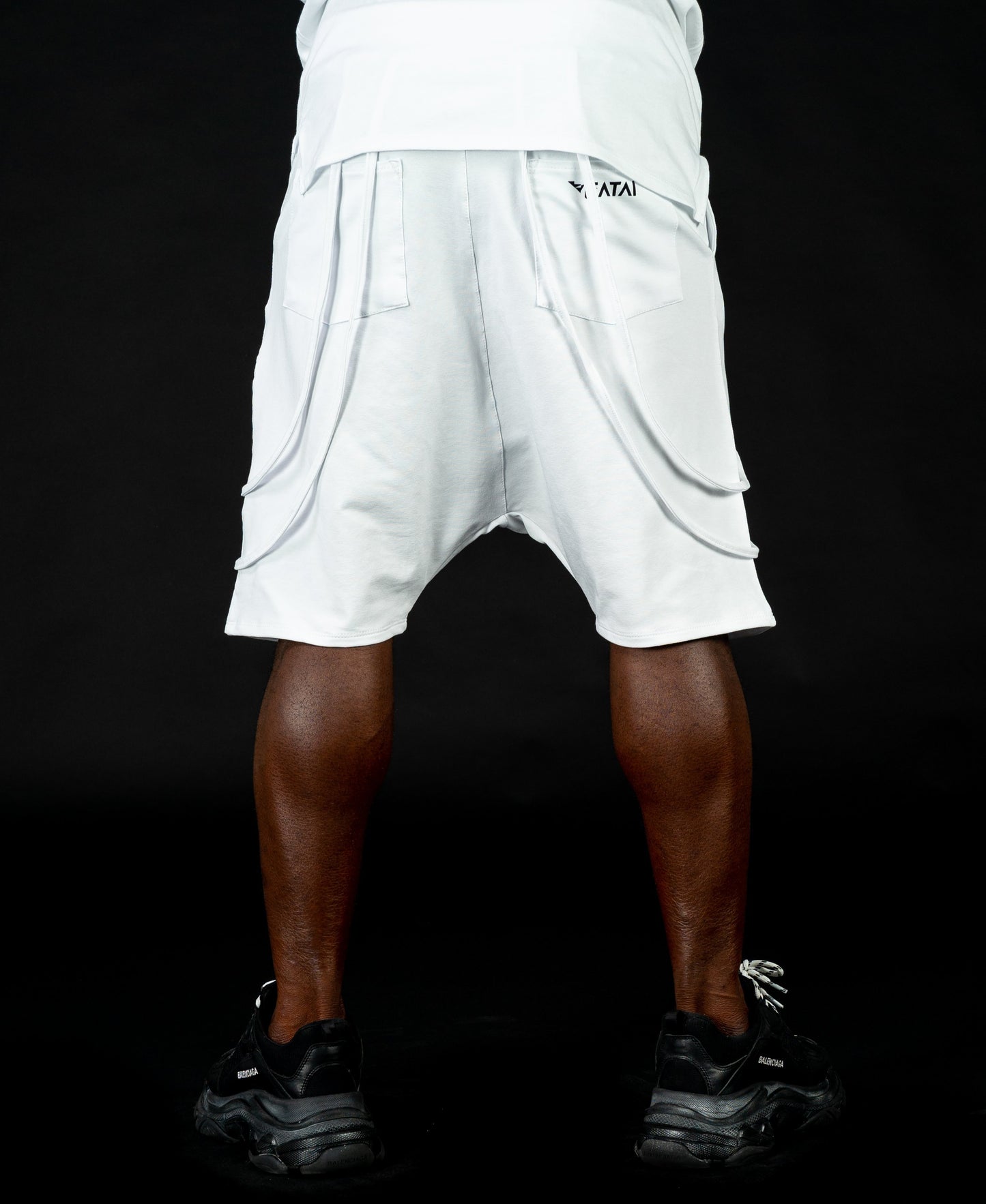 Short white trousers with double white design - Fatai Style