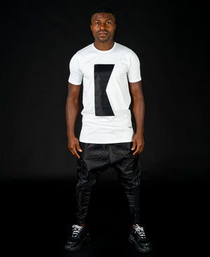 White t-shirt with black K - Fatai Style
