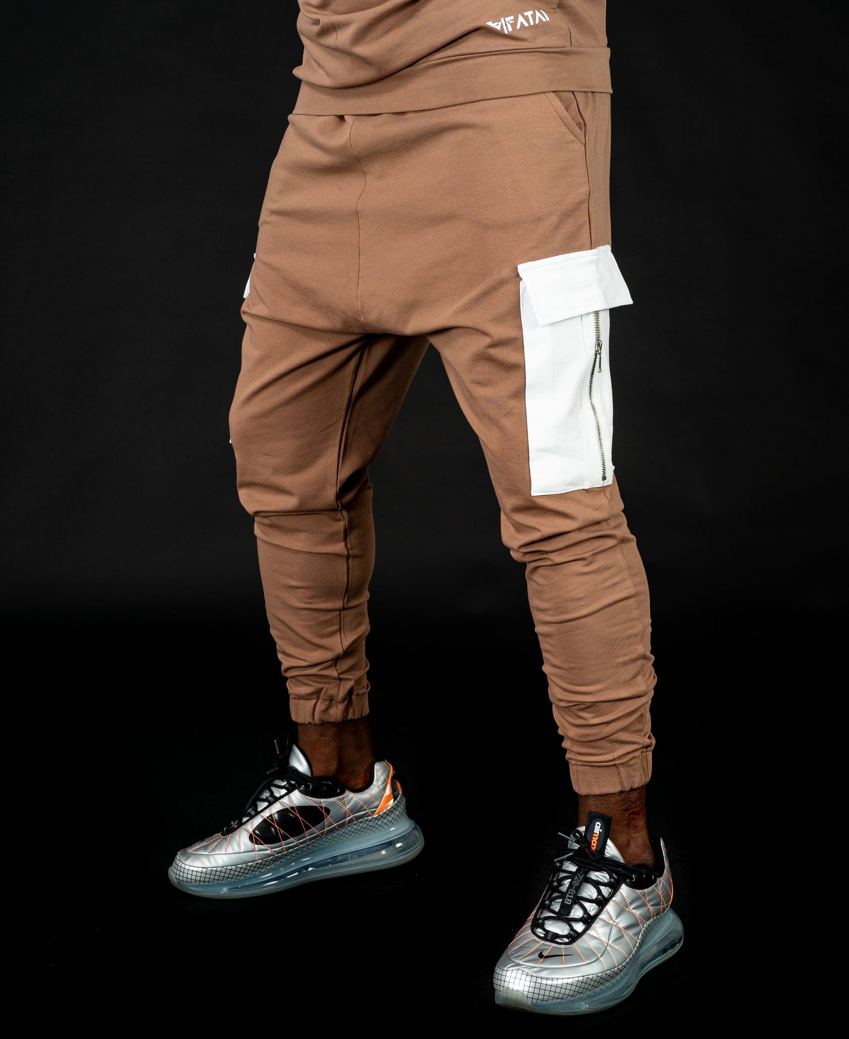 Brown tracksuit (long sleeve t-shirt+long trousers with pocket) - Fatai Style