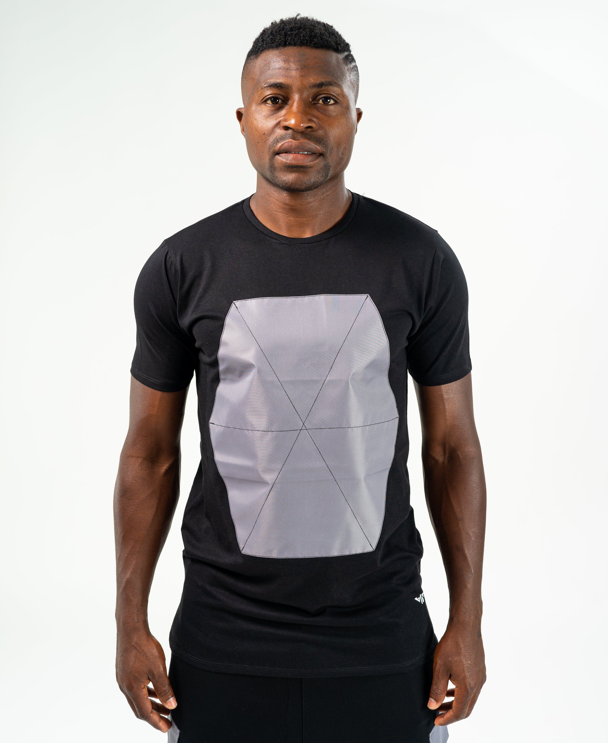 Black t-shirt with grey spider design - Fatai Style