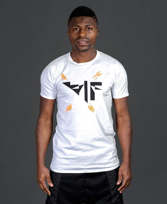 White t-shirt with F-paint - Fatai Style