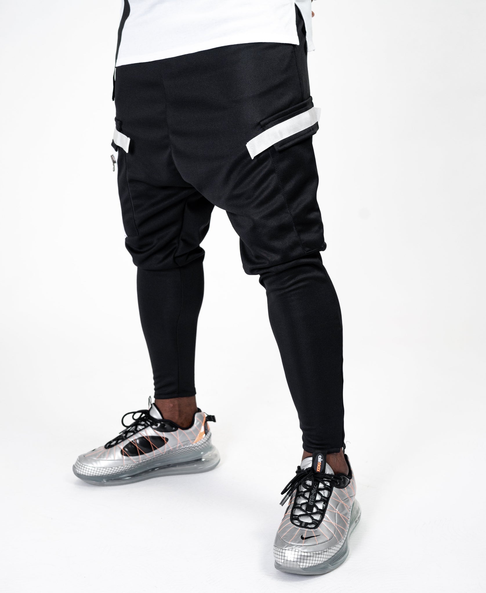 Black trousers with white zips - Fatai Style