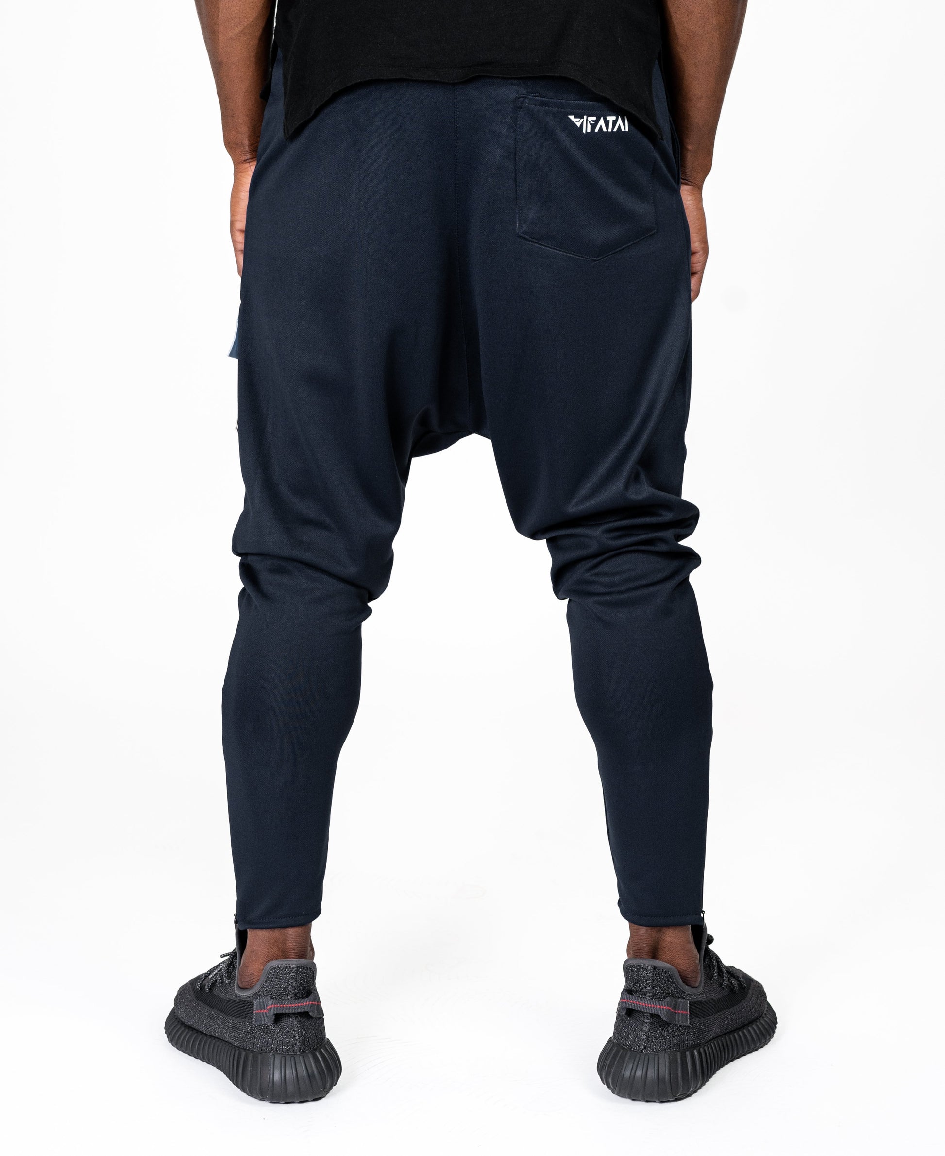 Bleumarin trousers with straight blue line and one pocket - Fatai Style