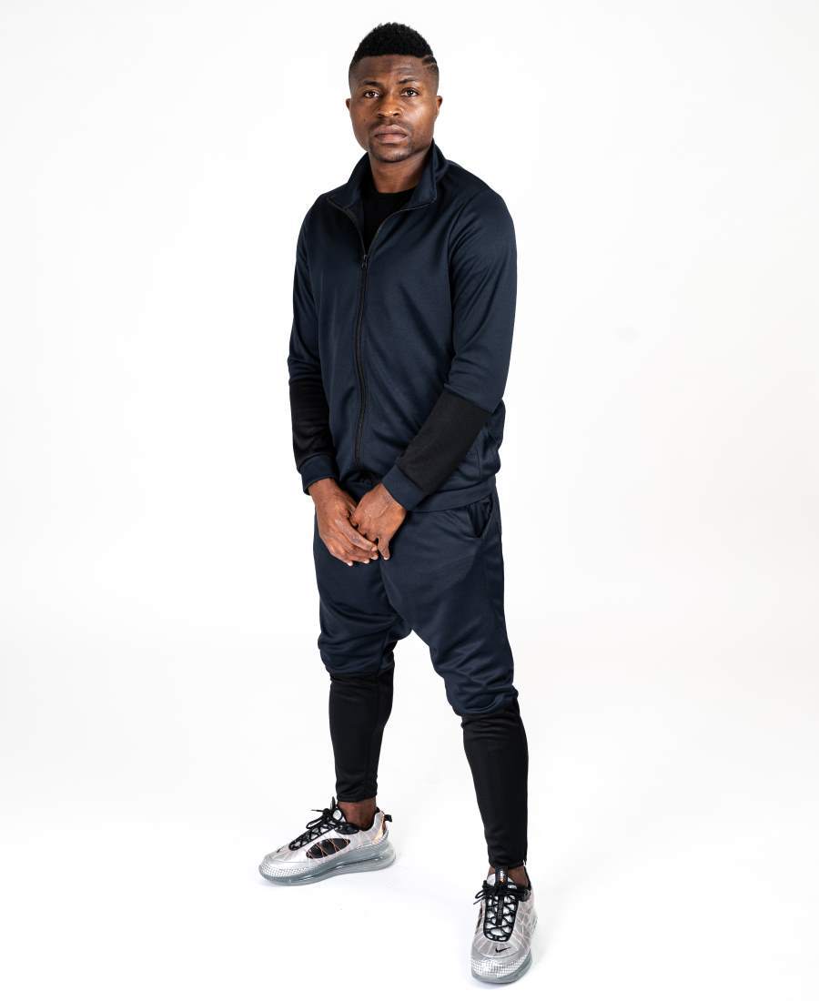 Bleumarin tracksuit with black - Fatai Style
