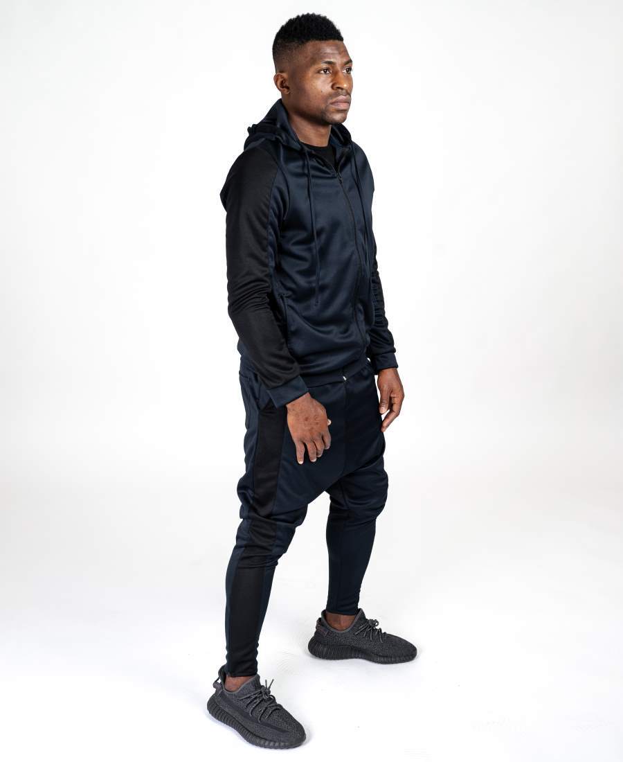 Bleumarin tracksuit with big black lines - Fatai Style