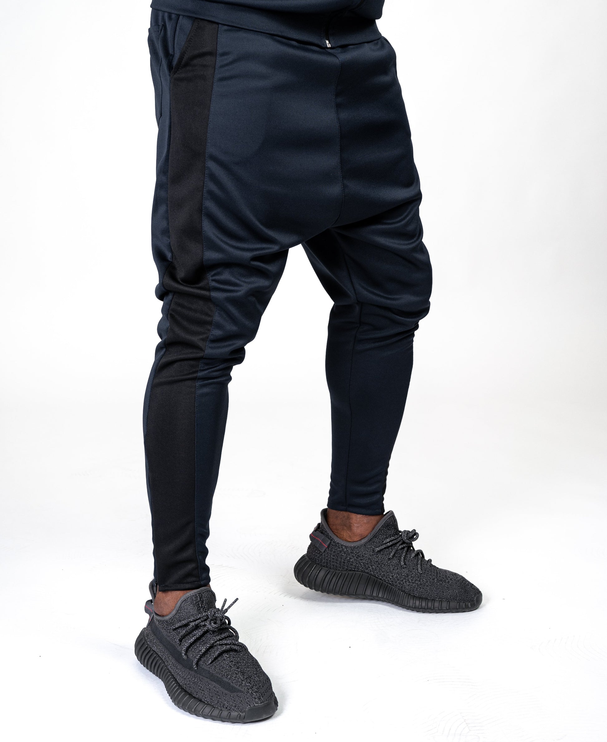 Bleumarin trousers with big black line - Fatai Style