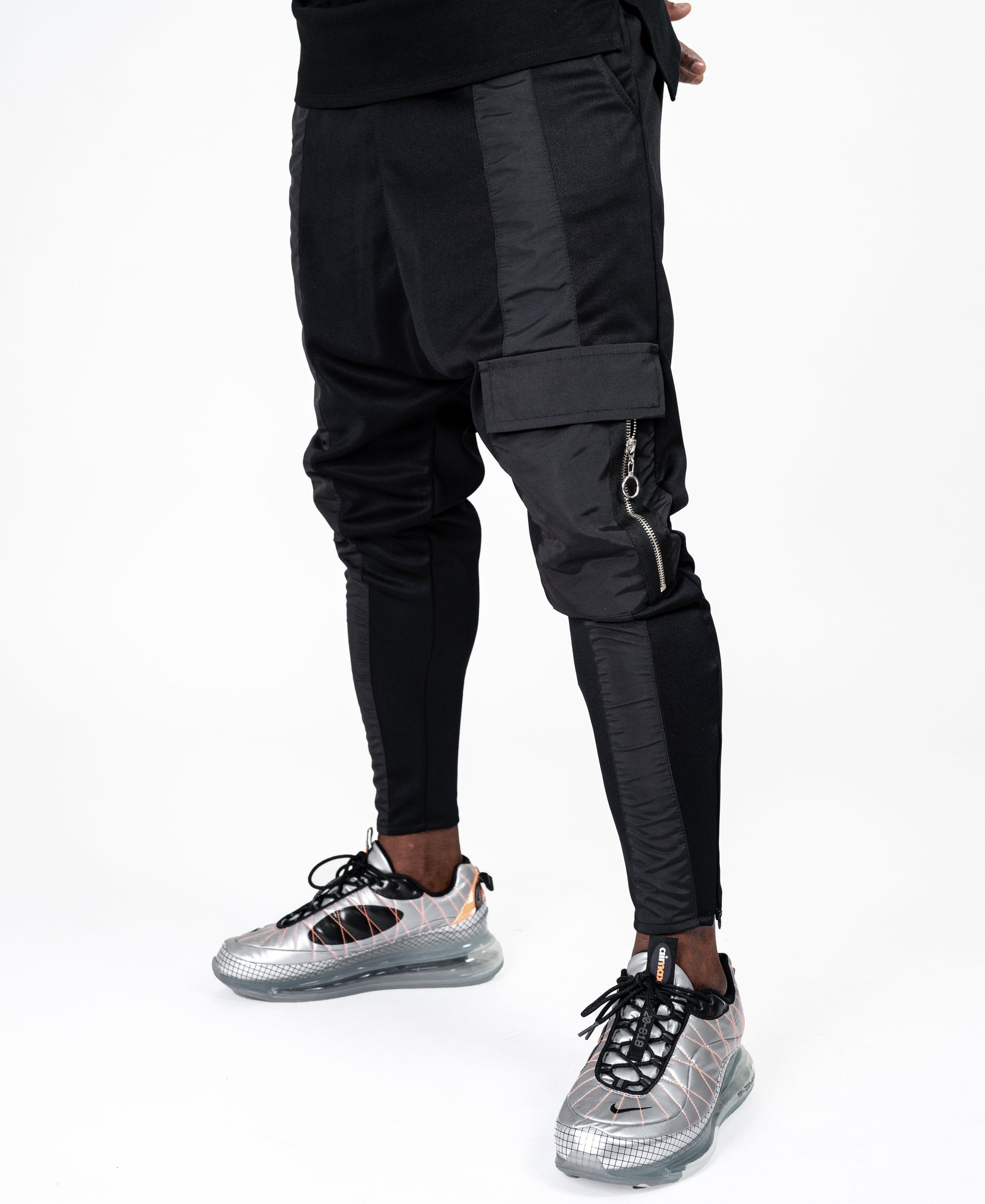 Black trousers with straight black line and one pocket - Fatai Style