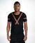 Black t-shirt with brown design - Fatai Style