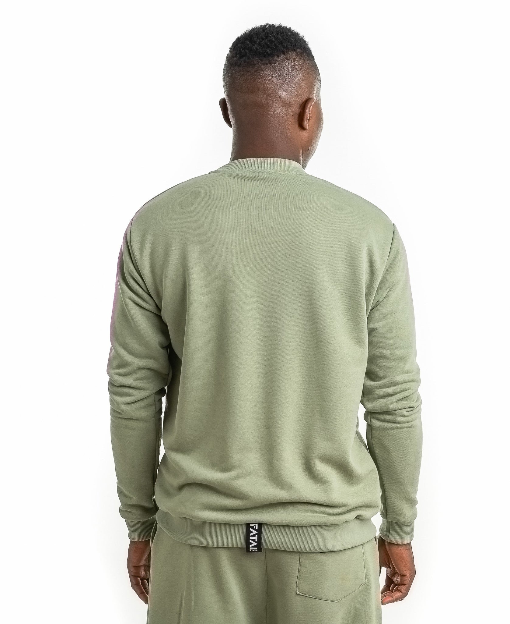 Bluza verde cu logo si scris imprimat