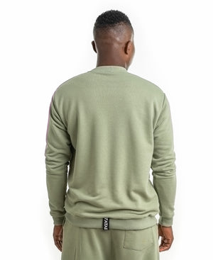 Bluza verde cu logo si scris imprimat