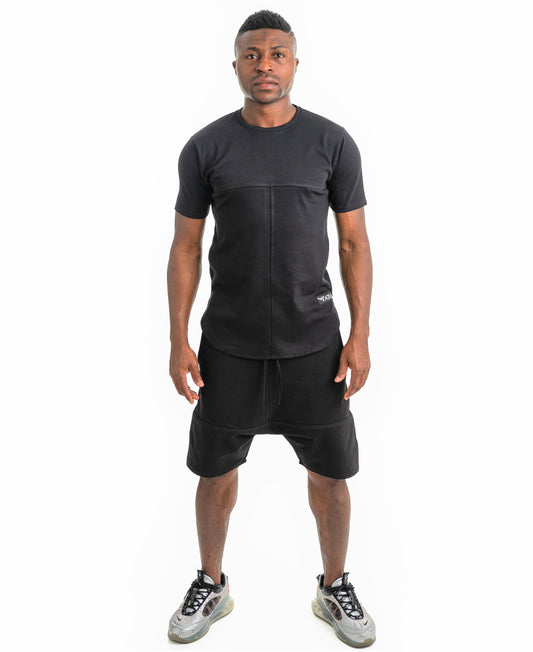 Compleu negru cu cusaturi