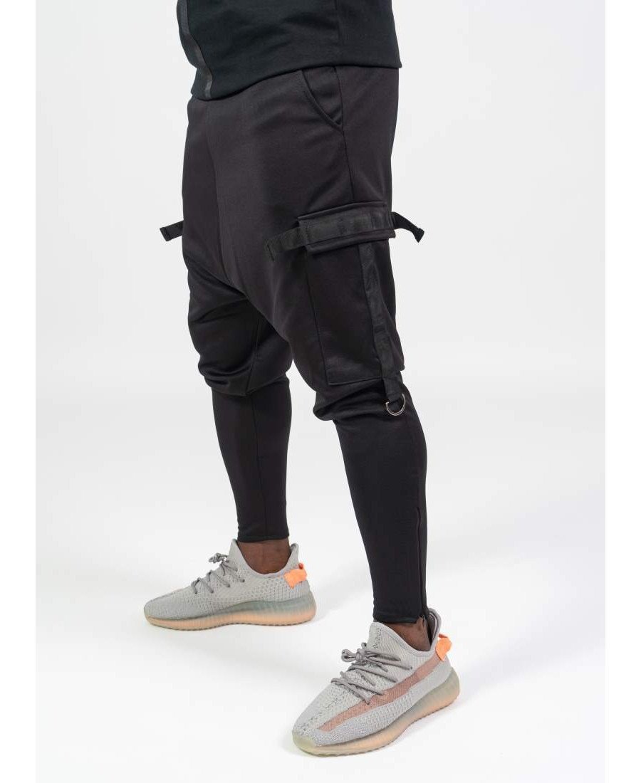 Black trousers with side design - Fatai Style